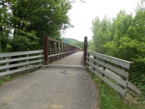 On to the bike trail bridge.