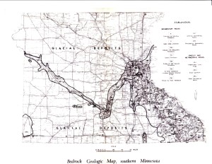 Southern Minnesota Geologic Bedrock Formation Map